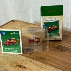 Hallmark 1929 Chevrolet Fire Engine Ornament Miniature Fire Brigade 2004 Red